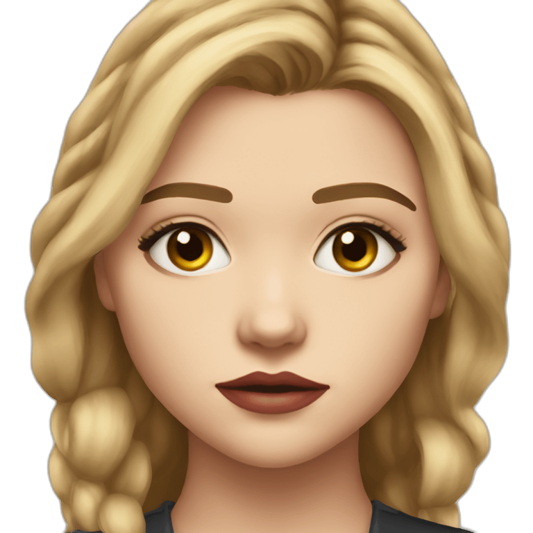 Chloë Grace Moretz serious emoji