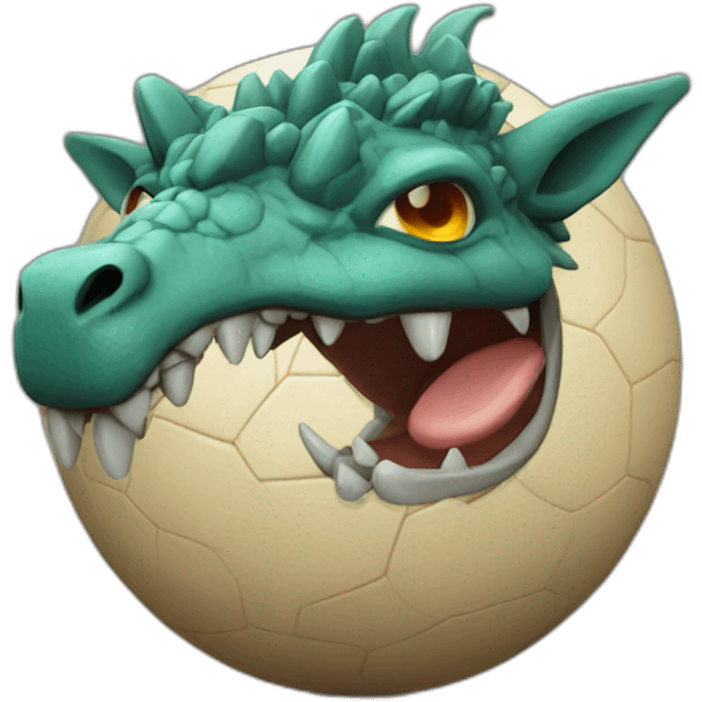 3d sphere with a cartoon elite tuff Mule skin texture with dragon eyes emoji