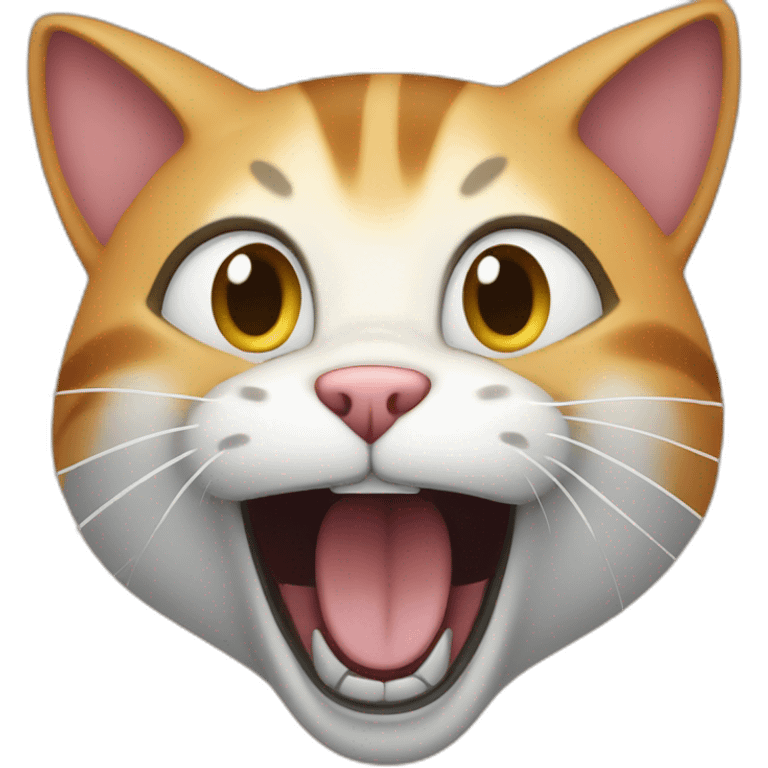 screaming cat happy  emoji