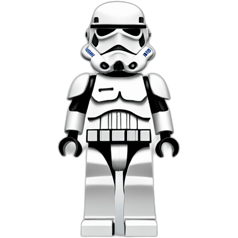 Full body Cute Lego Stormtrooper emoji