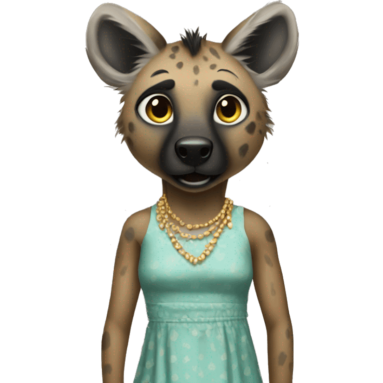 Hyena in a dress emoji