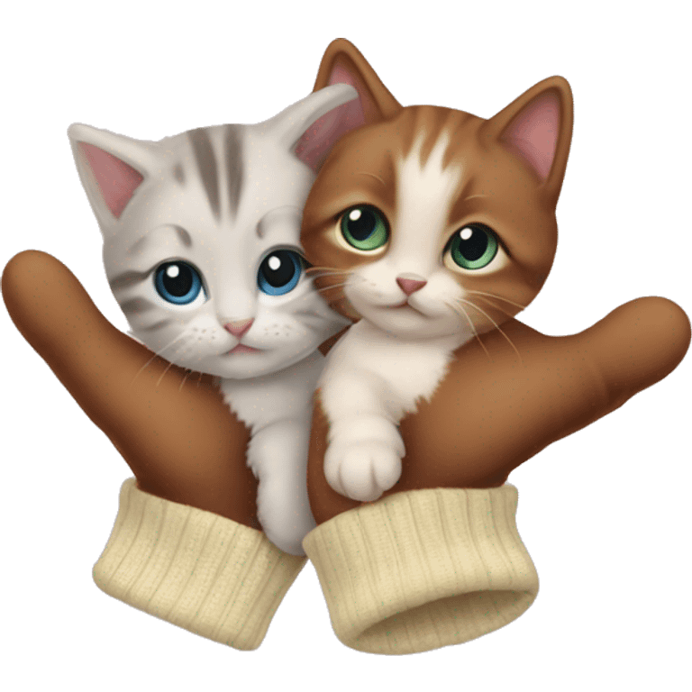 kittens swapping mittens emoji