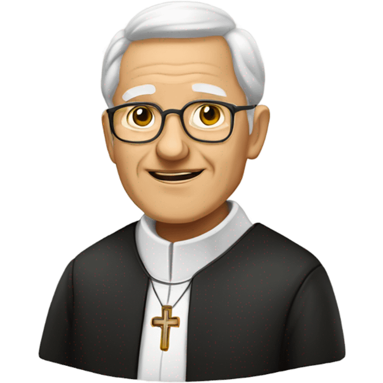 Elderly Lutheran Pastor with clerical collar emoji