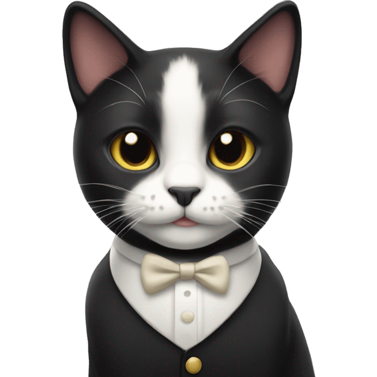 Cute tuxedo cat emoji