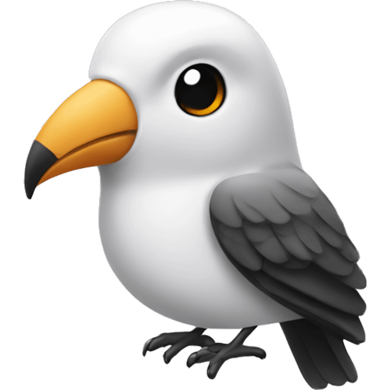 A bird wearing AirPods  emoji