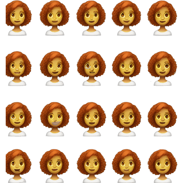 curly redhead girl gaming emoji