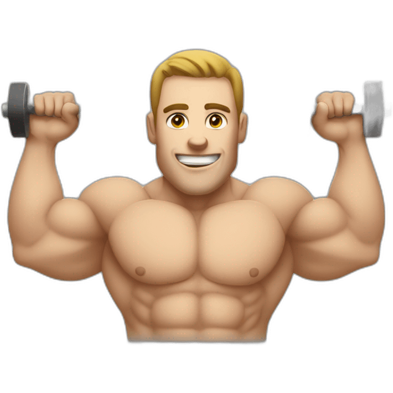 A 90 kg guy building muscle emoji