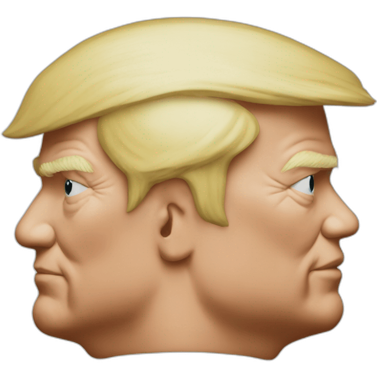 hyperrealist president trump without hair emoji