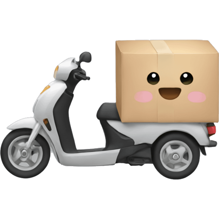 delivery with mochi emoji