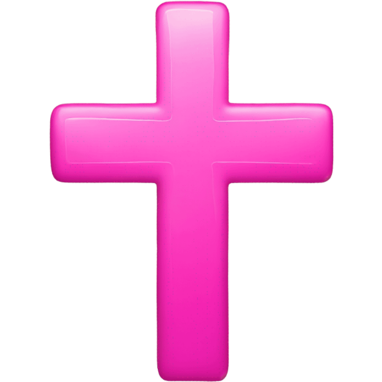 Pink cross emoji