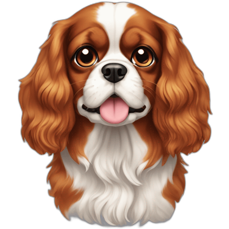 dog Cavalier King Charles Spaniel full height emoji