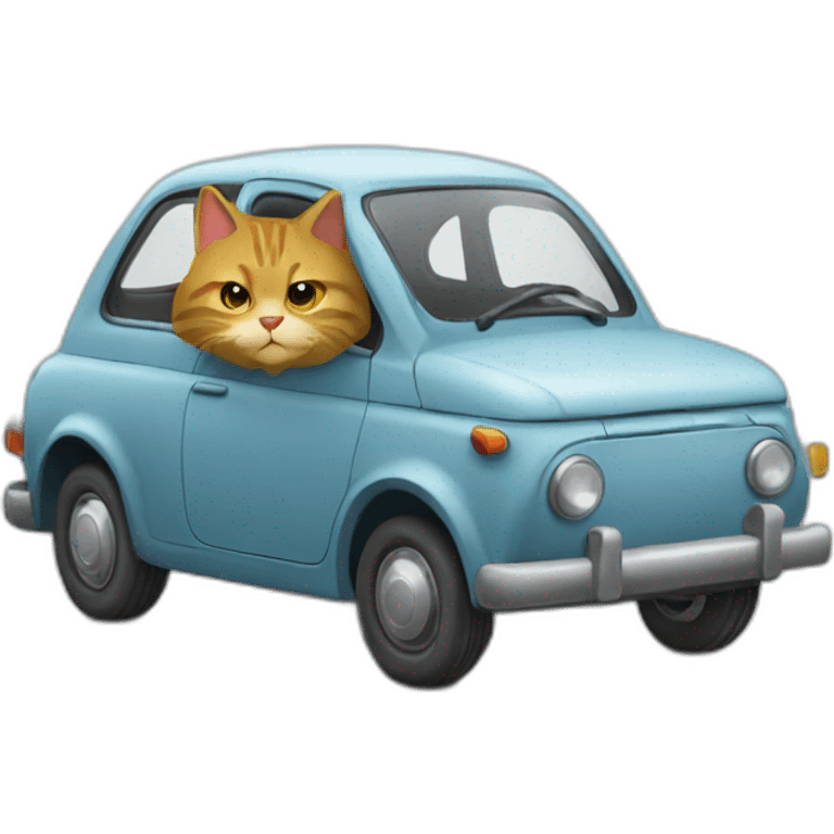 Un chat embrasse voiture emoji