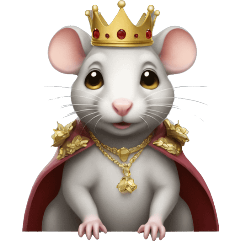 Cute rat fem with crown  emoji