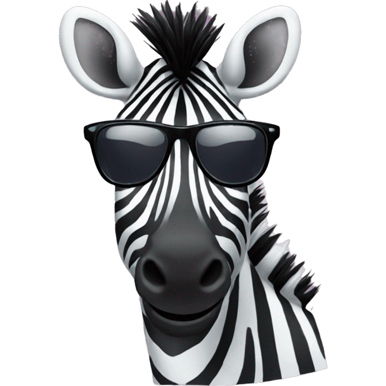 zebra wearing sunglasses  emoji