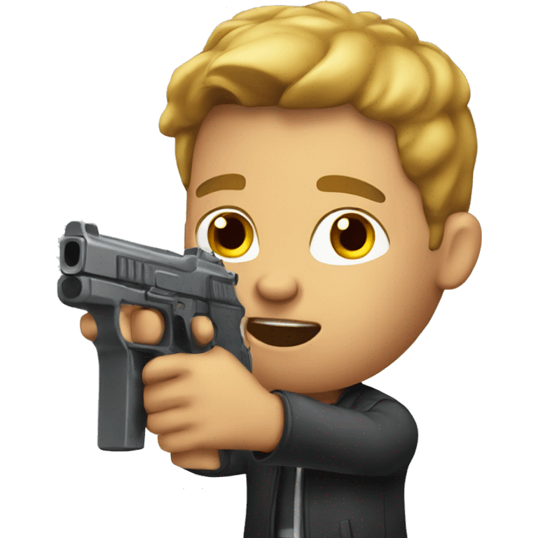 guy using toy gun emoji