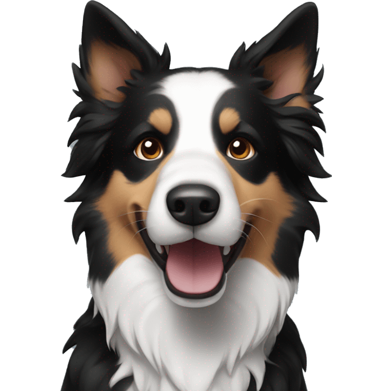 border collie superhero emoji