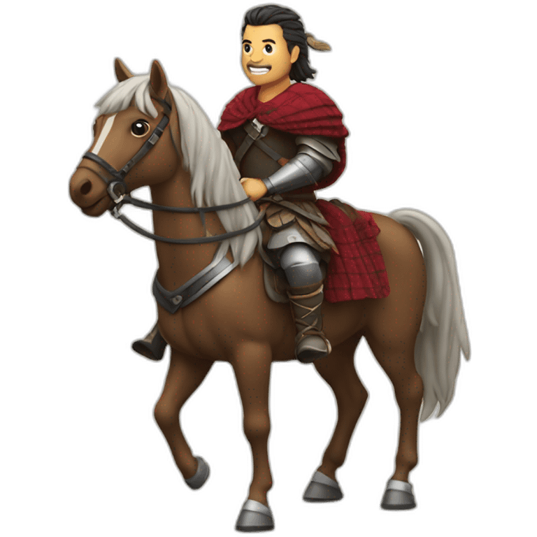 Highlander on a horse emoji