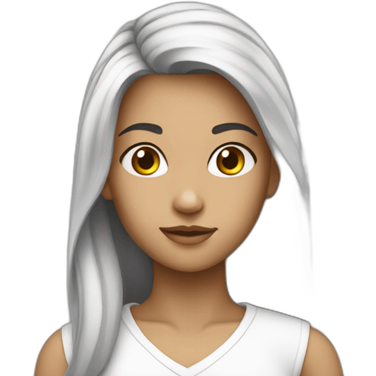 No Name girl white emoji