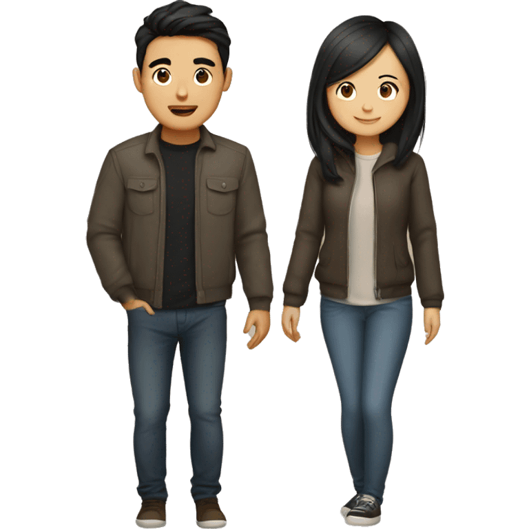 Asian Bf&gf  emoji