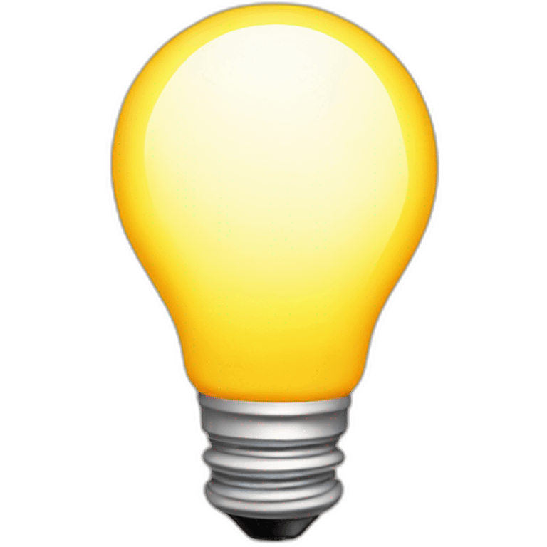 light bulb with little brain and shiny stars inside emoji