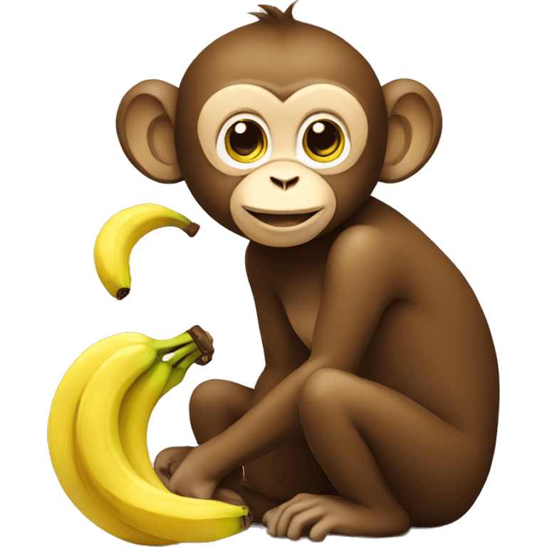 Monkey with banana emoji