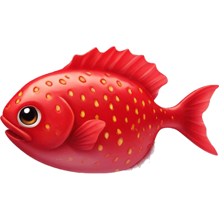 strawberry fish  emoji