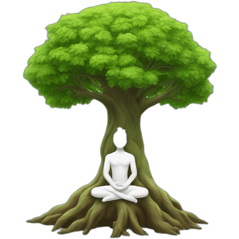 Tree meditating emoji