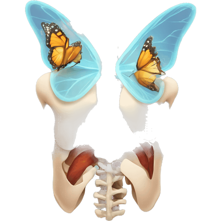 x-ray with butterflies in the stomach  emoji