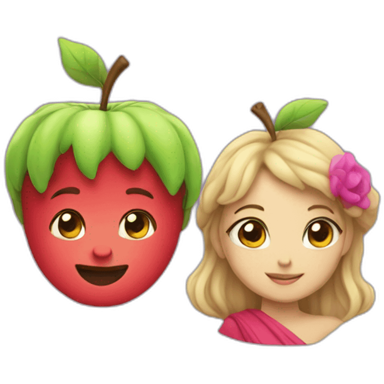 aurora and apple emoji