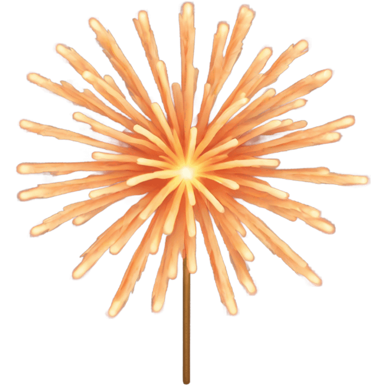 Peach colored firework emoji