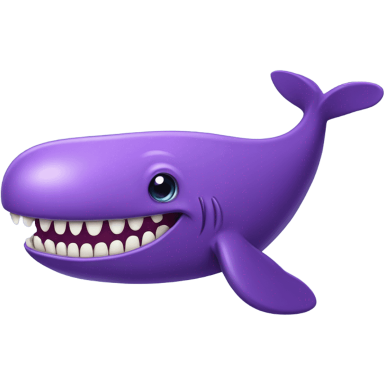 purple whale with open mouth emoji