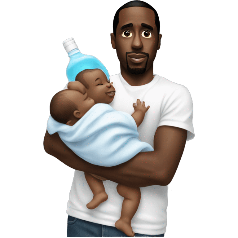 p diddy holding baby oil emoji