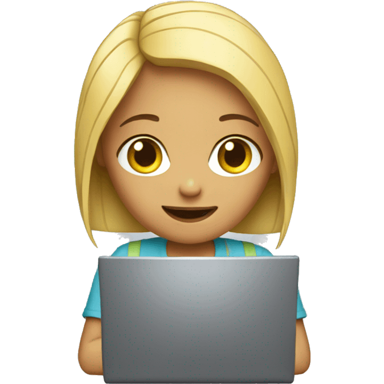 girl with computer emoji