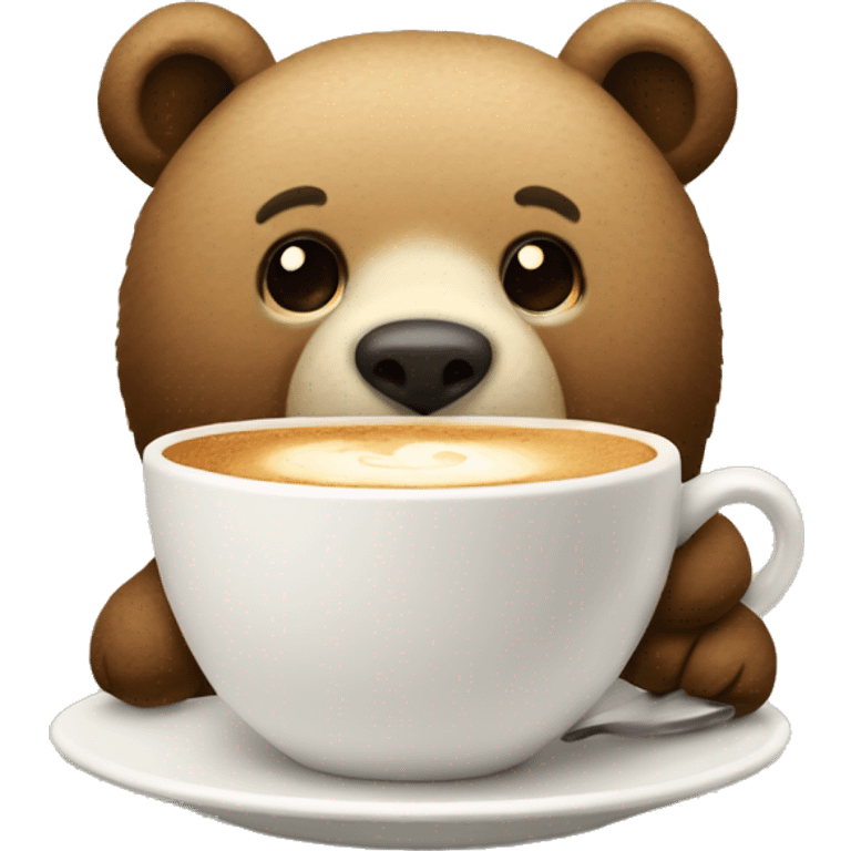 Un oso café con un moño beige  emoji