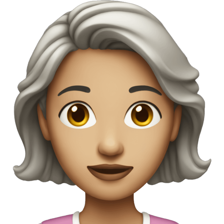 Woman made out of an iphone emoji