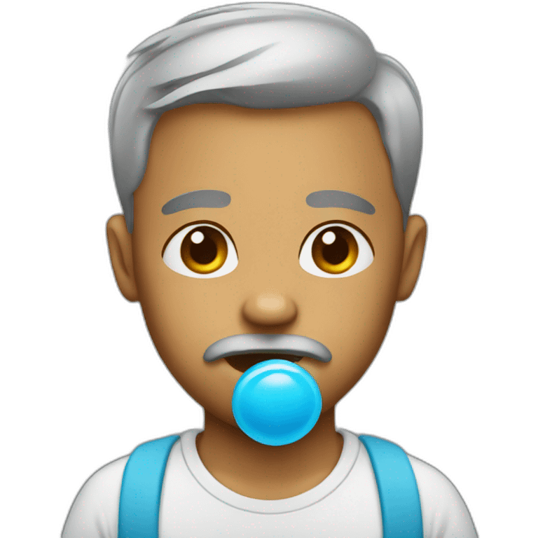 Men with a pacifier emoji