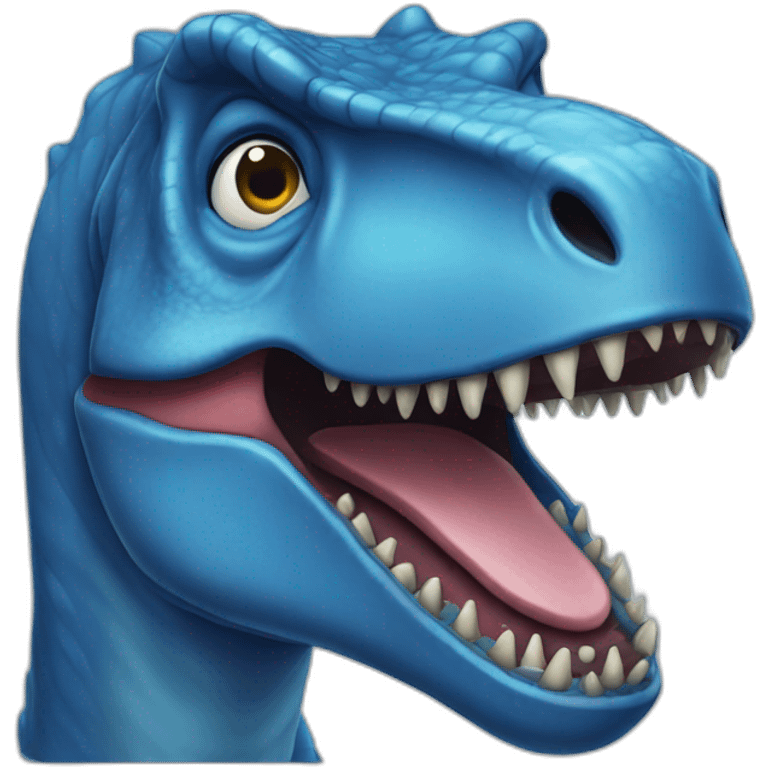 blue t-rex head emoji