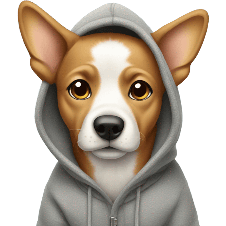 Dog wearing hoodie  emoji