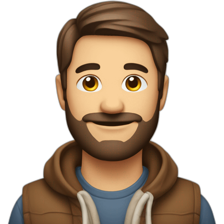 Homme-brun-content-biere emoji