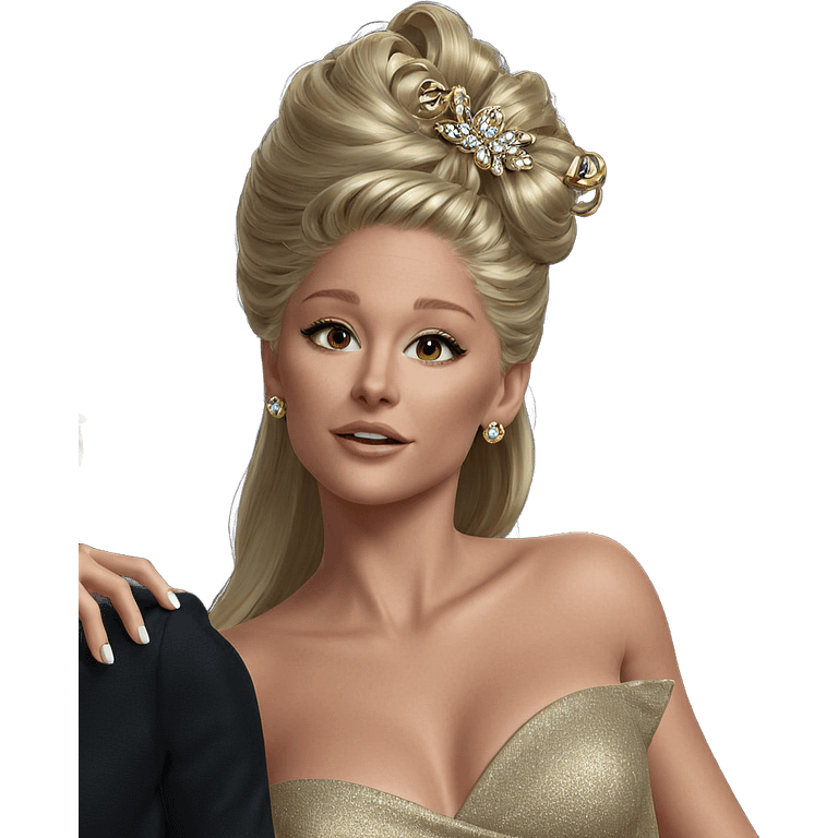 blonde girl in elegant dress emoji