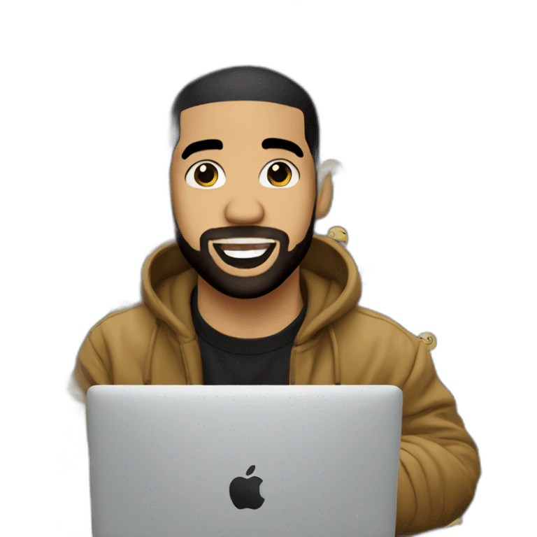 drake rapping into a mac emoji