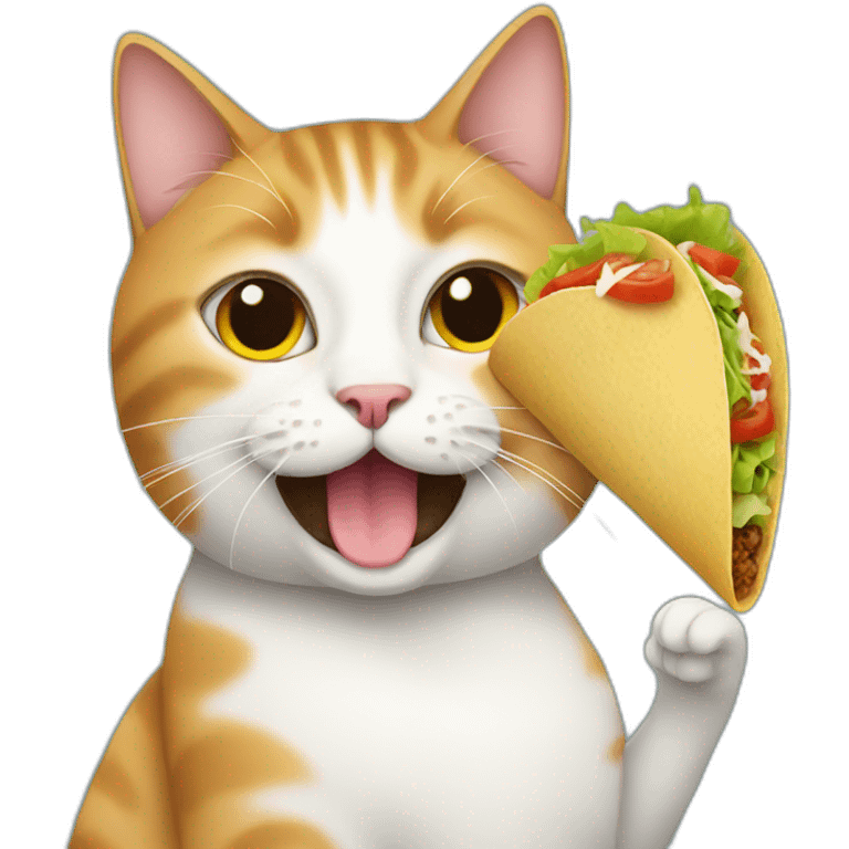 Cat with taco emoji