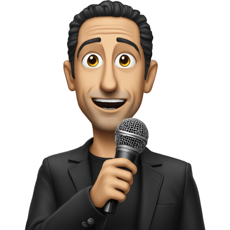 standup comedian with mic Gad Elmaleh emoji