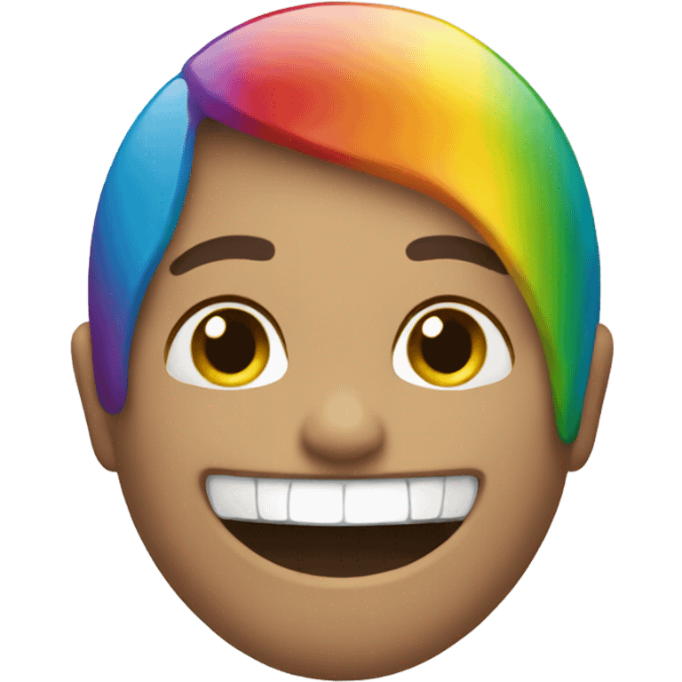 A Rainbow smile emoji