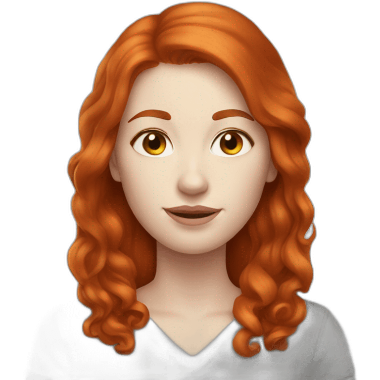 Redhead woman pale skin emoji