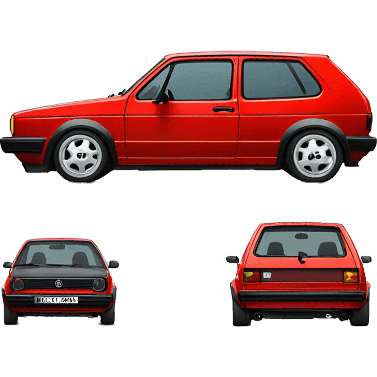 Vw golf mk2 red emoji