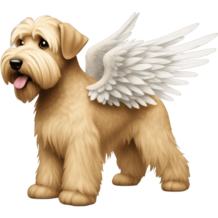 Wheaten terrier with wings emoji