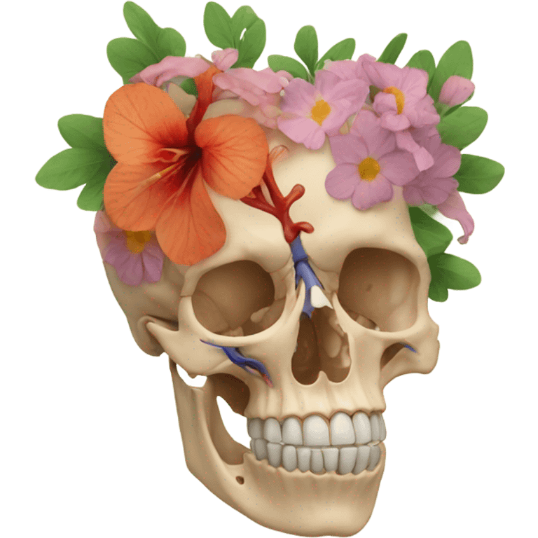 Anatomical hart with flowers emoji