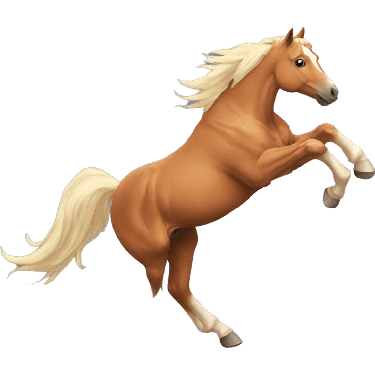 A horse flying emoji