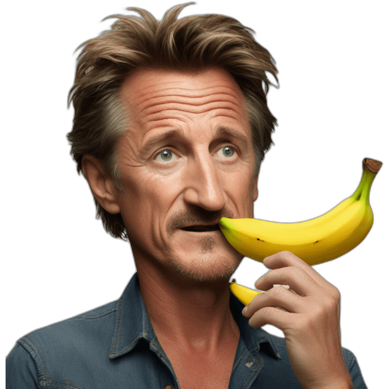 Sean penn eat a banana emoji